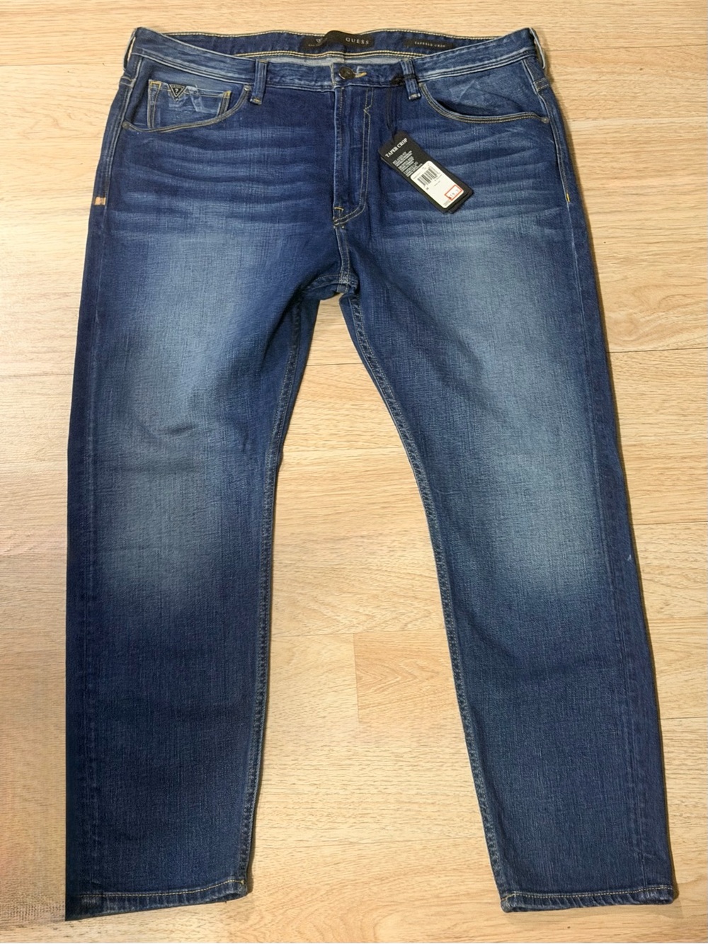 Guess Men's Slim Straight Jeans in Medium/Dark Blue Wash